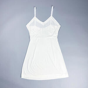 Vintage White Dress Slip with Adjustable Straps